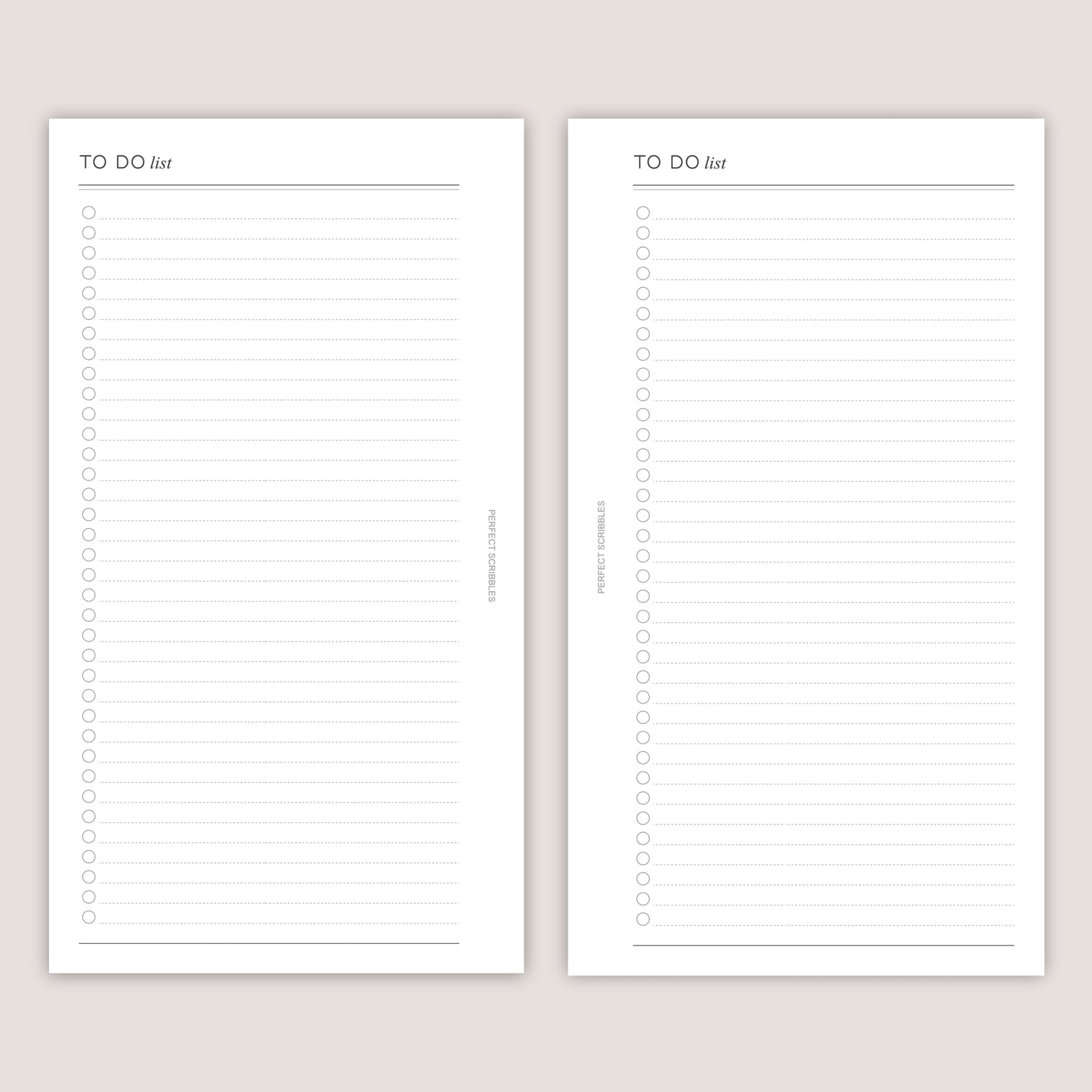 SHOPPING List Inserts: Minimalist Planner Refills (15 sheets) - Several Sizes (PRINTED)