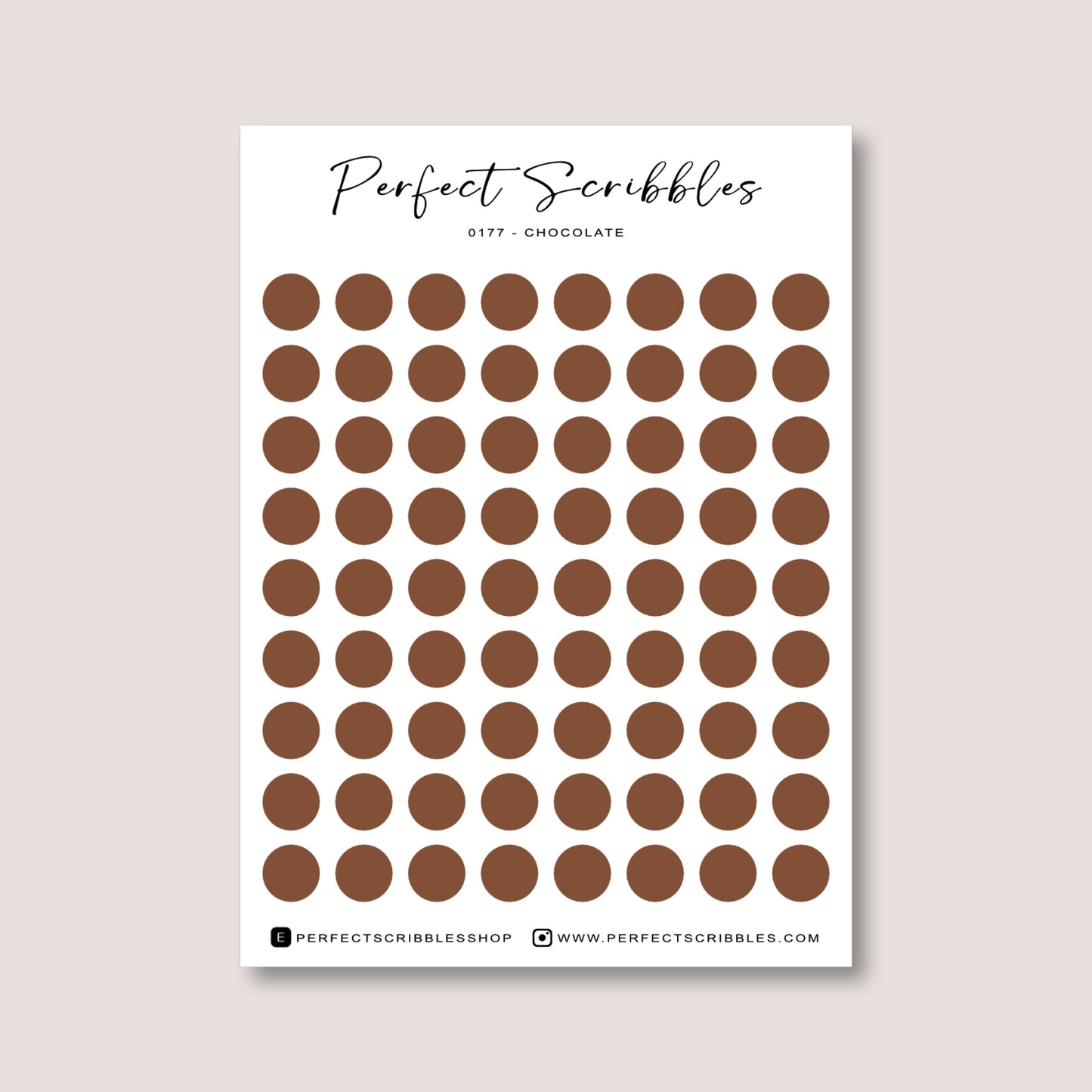 Neutral Colours Regular Dot Planner Stickers – 72 Minimal Matte Dots (6 mm)