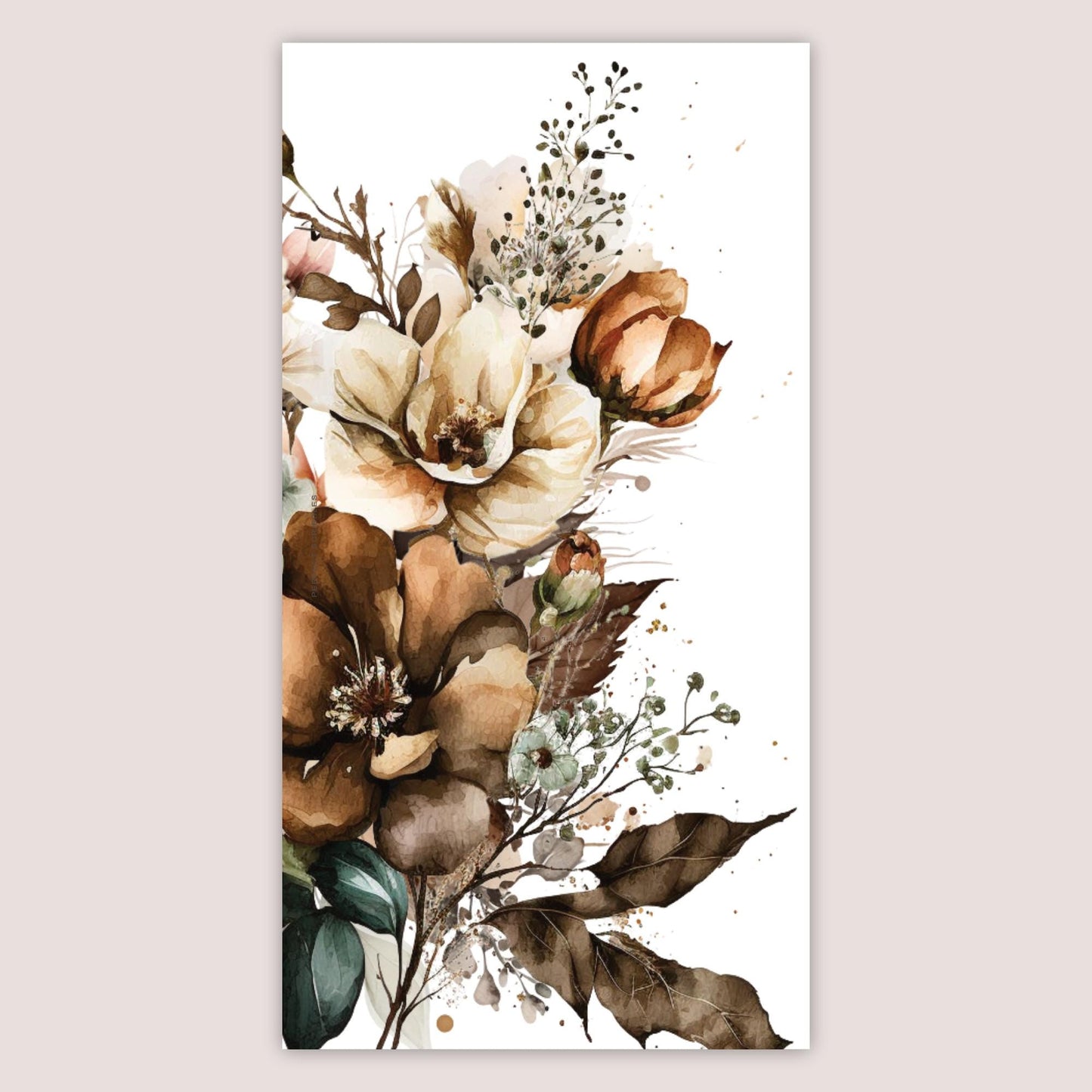 Standard TN Dashboard | Neutral florals | Digital printable