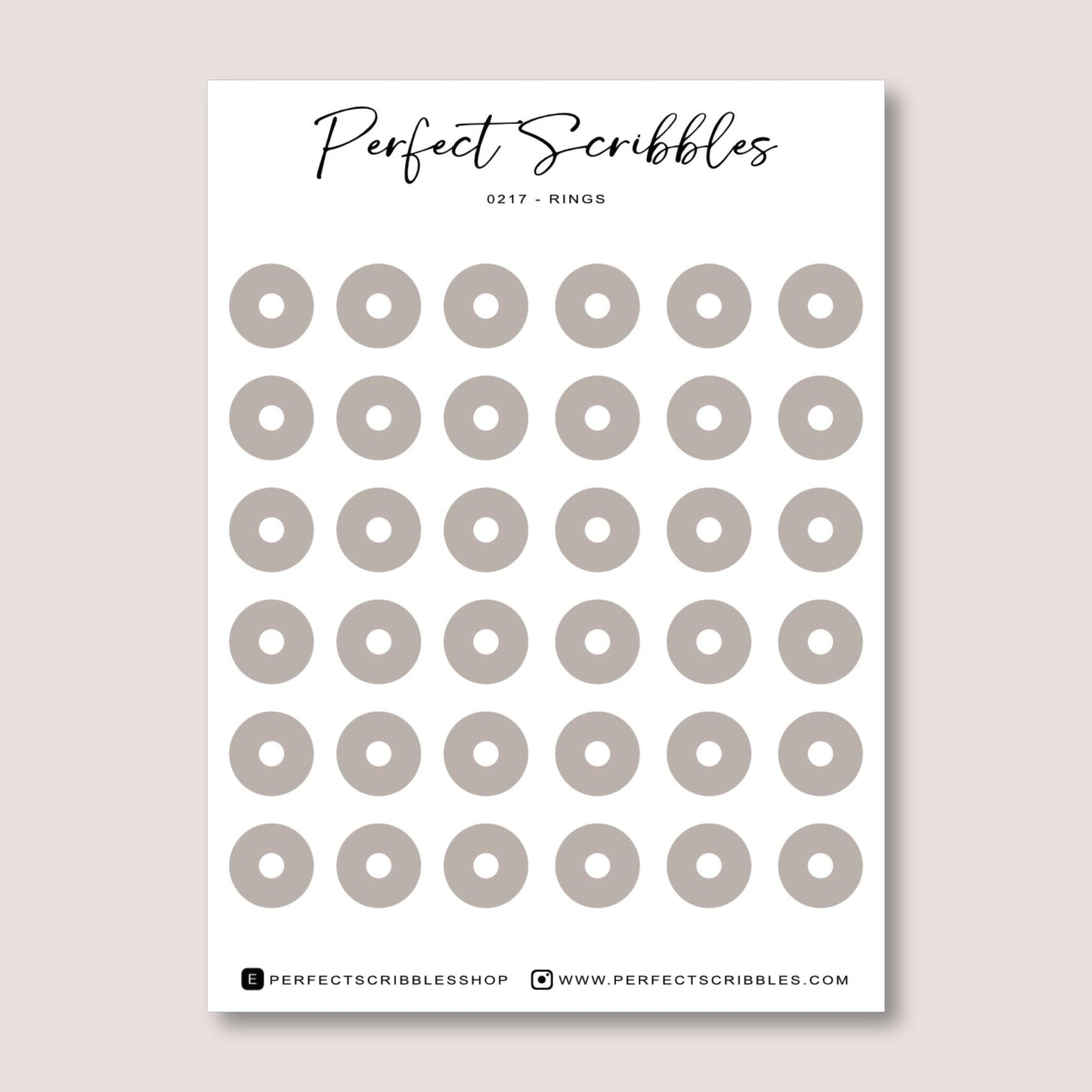 Pegatinas para agenda RING | Minimalista | Transparente mate | Stalogy, Hobonichi | Agenda común