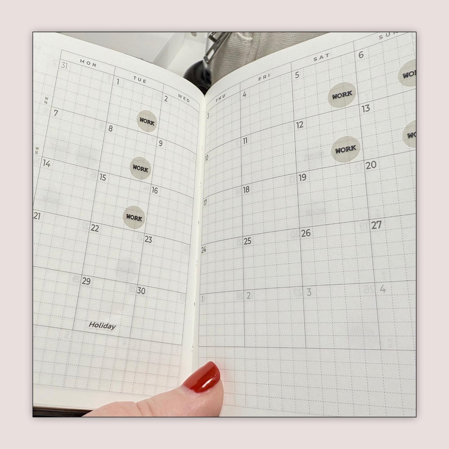 Small holiday stickers | Transparent matte, premium matte white, washi stickers | Hobonichi, Stalogy, Common planner, Bullet journal