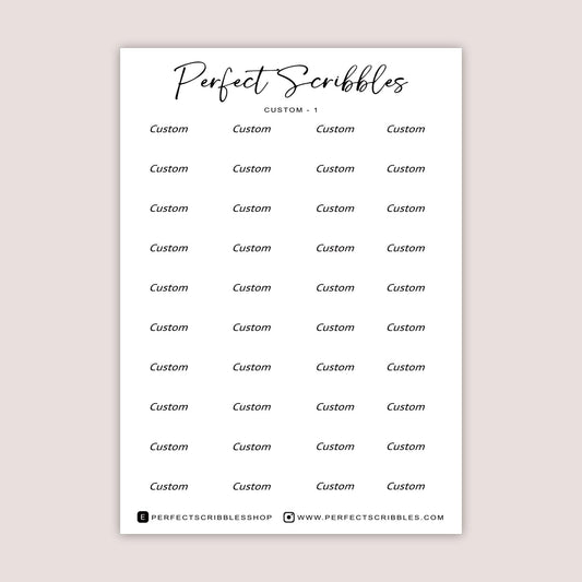 CUSTOM Small WORD Stickers
