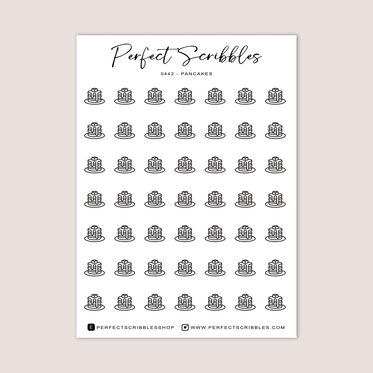 PANCAKES Planner Icon Stickers