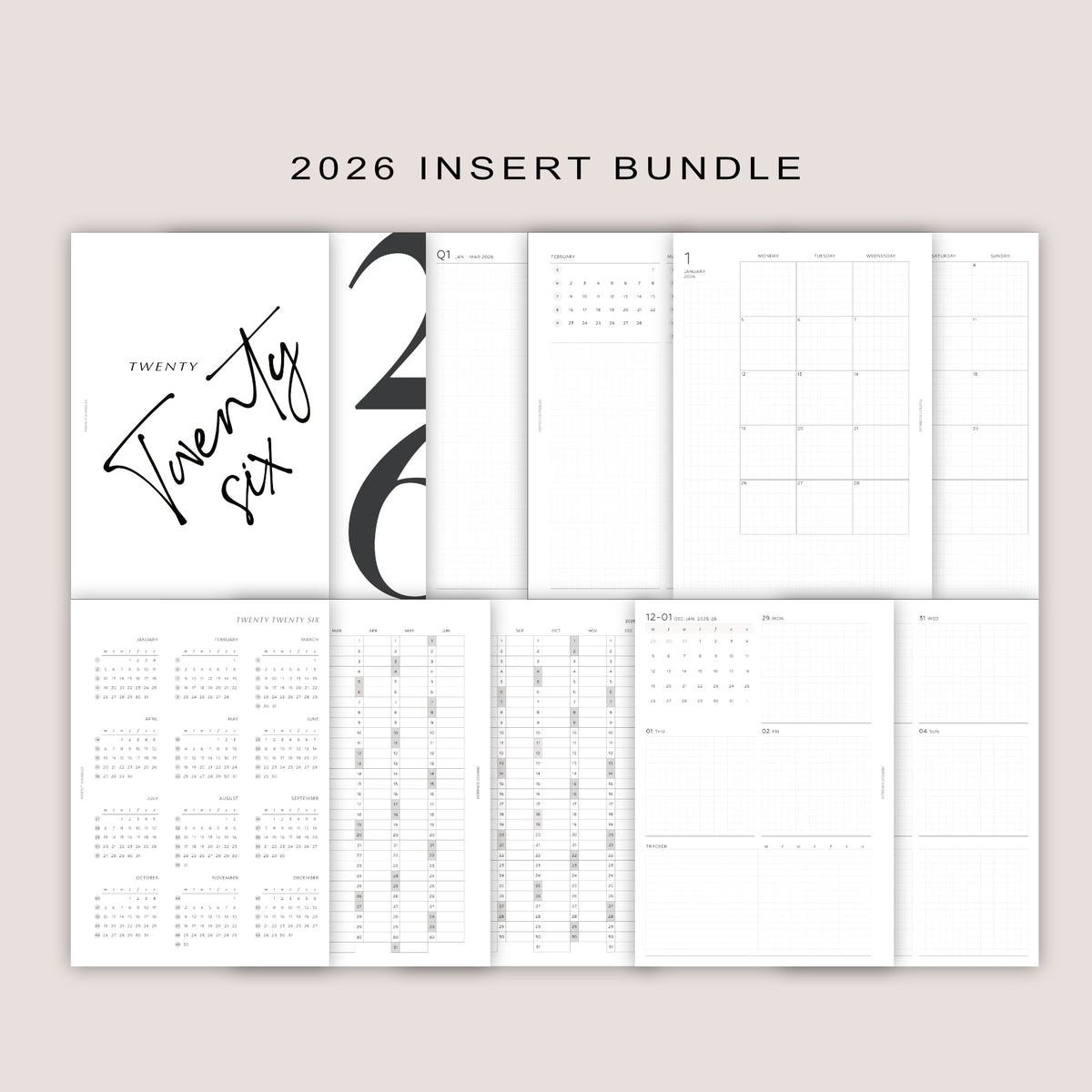 2026 Planner Inserts