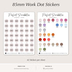 WORK Dot Stickers – Planner & Shift Schedule Markers