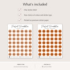 WORK Dot Stickers – Planner & Shift Schedule Markers