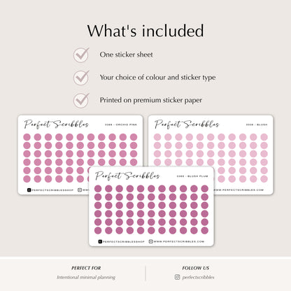 TINY DOTS 4mm | Minimal | Credit card size sheet | Washi Stickers