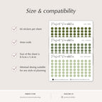 TINY DOTS 4mm | Minimal | Credit card size sheet | Washi Stickers