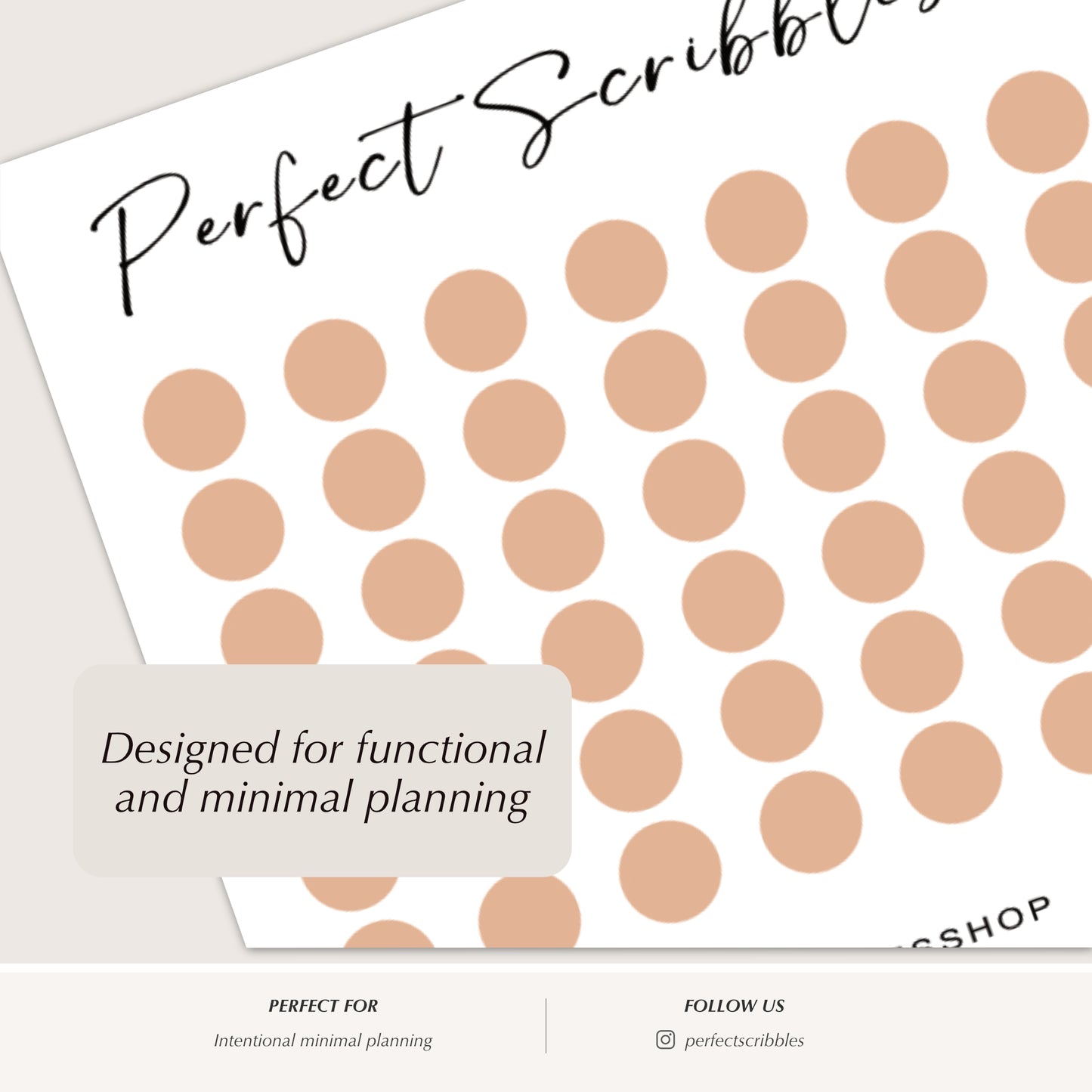 TINY DOTS 4mm | Minimal | Credit card size sheet | Washi Stickers