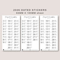 Minimal 2026 Dated Planner Stickers