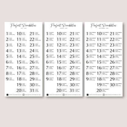 Minimal 2026 Dated Planner Stickers