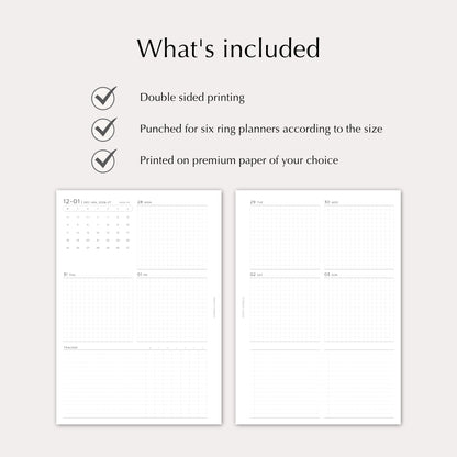 2027 Weekly Agenda Planner Inserts | Tracker | Dated Ring Planner Refill