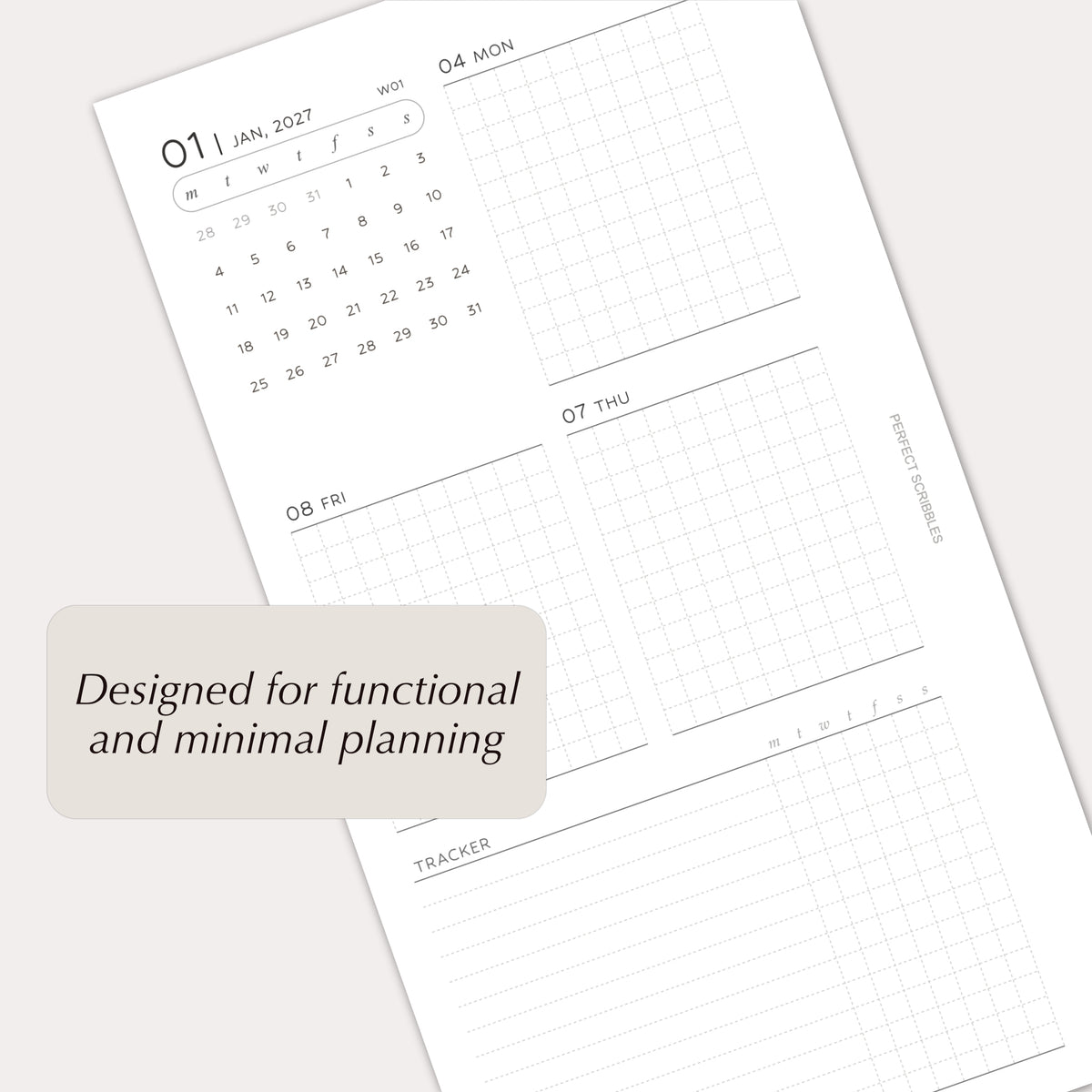 2027 Weekly Agenda Planner Inserts | Tracker | Dated Ring Planner Refill