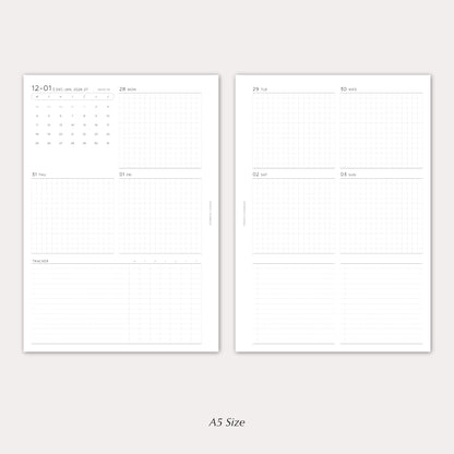 2027 Weekly Agenda Planner Inserts | Tracker | Dated Ring Planner Refill