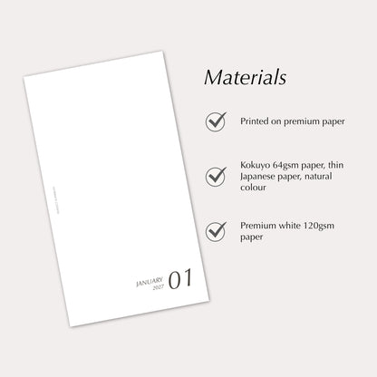 2027 Weekly Agenda Planner Inserts | Tracker | Dated Ring Planner Refill