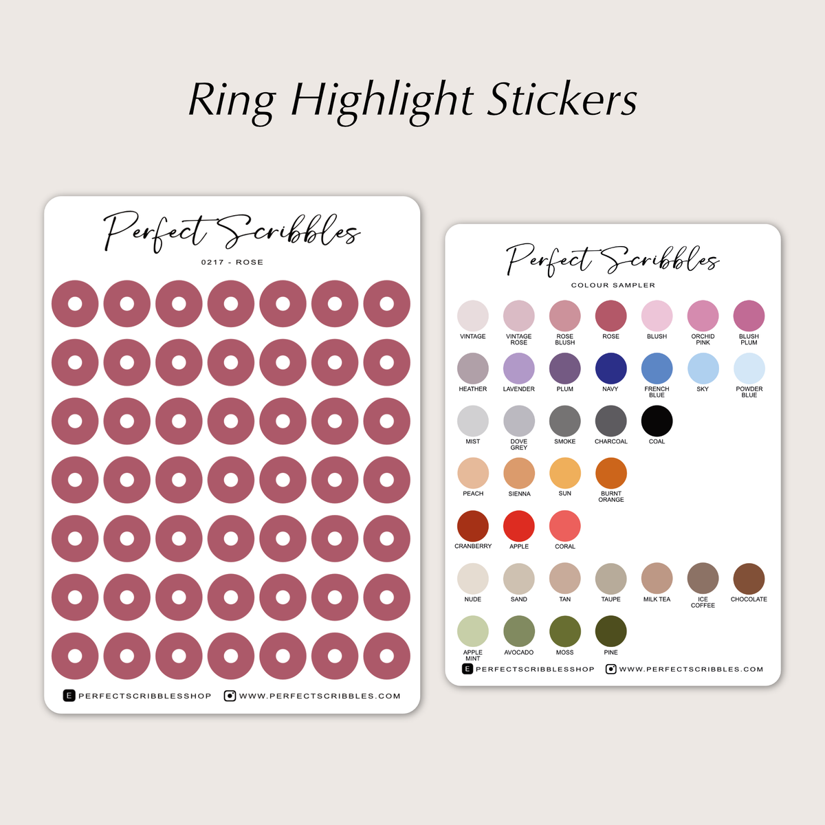 RING Highlight Planner Stickers | Minimal Journal