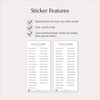 2027 Dated Typewriter Font Planner & Journal Stickers