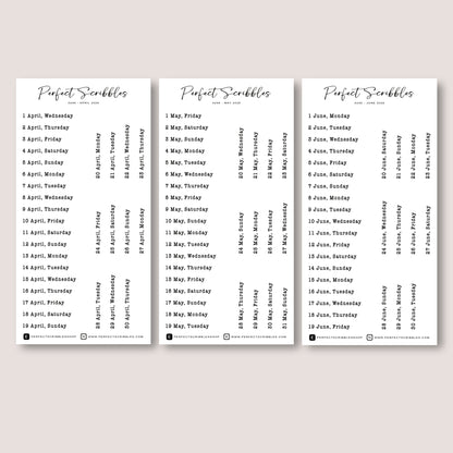 Typewriter Font 2026 Dated Planner Stickers