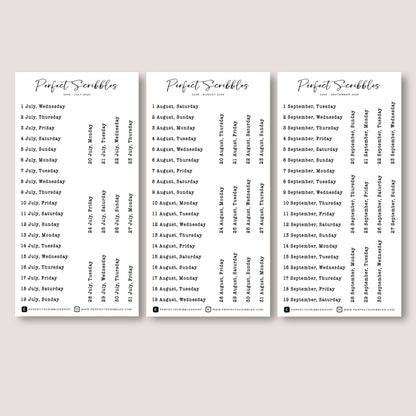 Typewriter Font 2026 Dated Planner Stickers