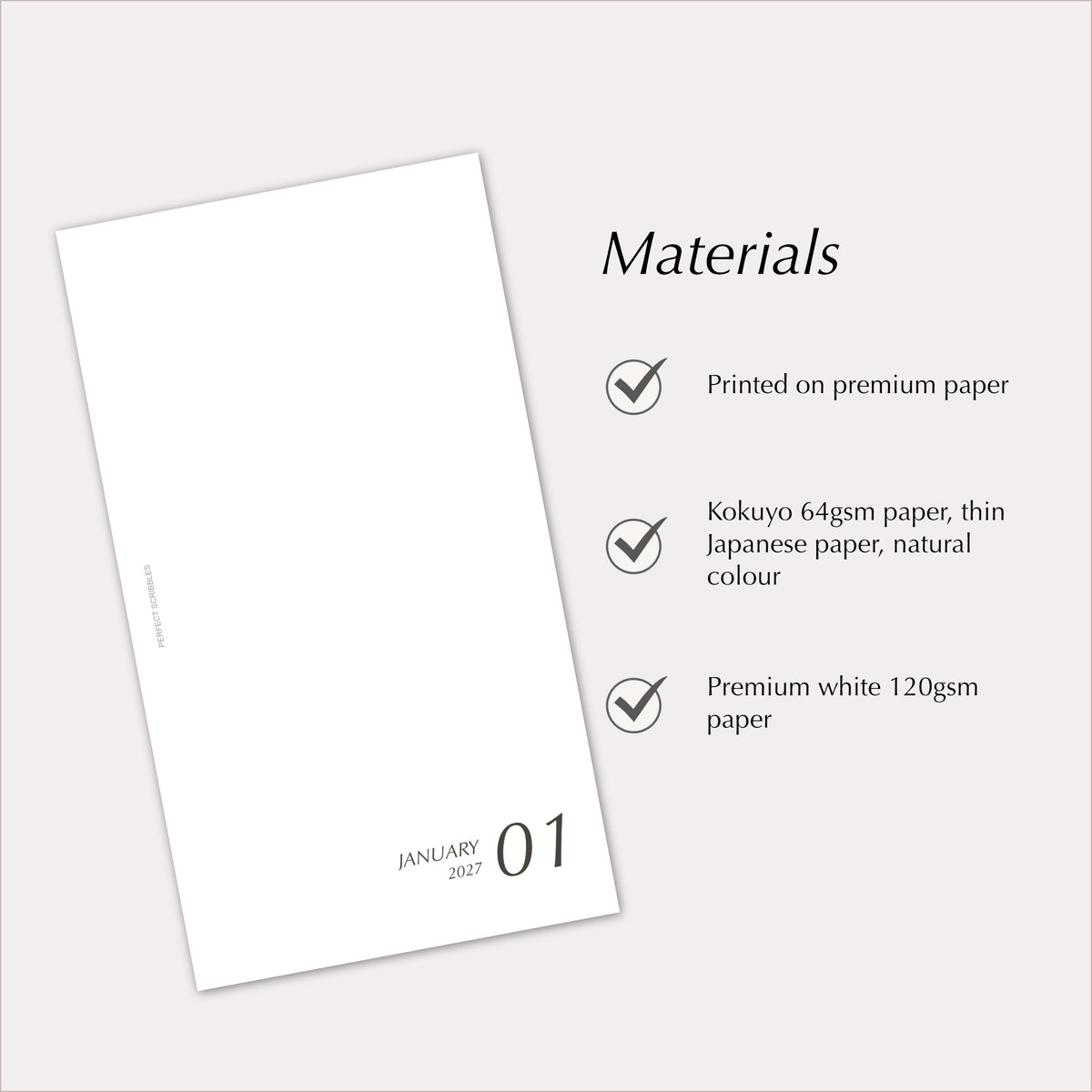 2027 Weekly Agenda Planner Inserts | Vertical | Dated Ring Planner Refill