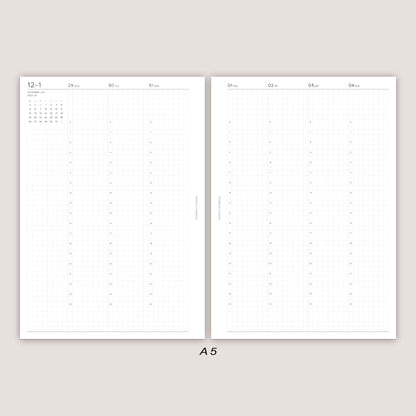 2026 DATED Vertical Weekly Planner Inserts | PRINTED