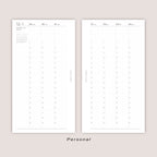 2026 DATED Vertical Weekly Planner Inserts | PRINTED