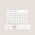 CAT tiny icon planner stickers | Minimal | Credit card size sheet