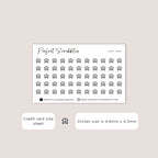 BUS tiny icon planner stickers | Minimal | Credit card size sheet