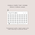YOGA A tiny icon planner stickers | Minimal | Credit card size sheet
