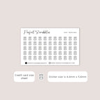 BACK BAG tiny icon planner stickers | Minimal | Credit card size sheet