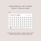 PANCAKES B tiny icon planner stickers | Minimal | Credit card size sheet