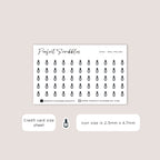 NAIL POLISH tiny icon planner stickers | Minimal | Credit card size sheet