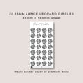 Large Leopard Pattern Circle Shape Journaling Sticker