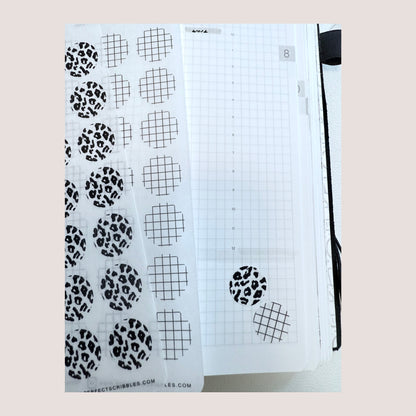 Large Leopard Pattern Circle Shape Journaling Sticker