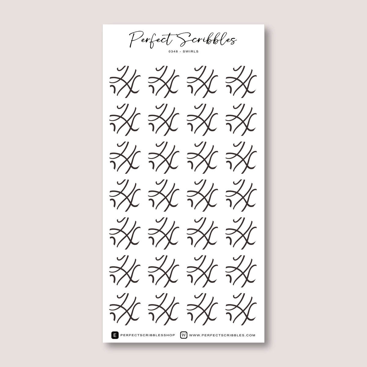 Large Circle Shaped Journaling Sticker in Lines Pattern