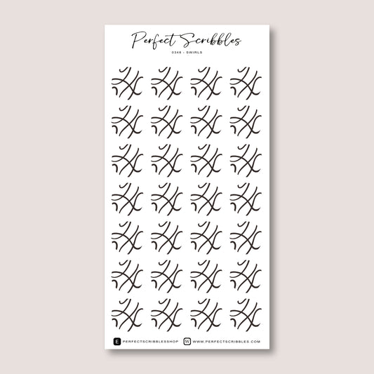 Large Circle Shaped Journaling Sticker in Lines Pattern
