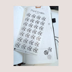 Large Circle Shaped Journaling Sticker in Lines Pattern