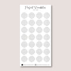 Large Circle Shaped Journaling Sticker in Grid Pattern