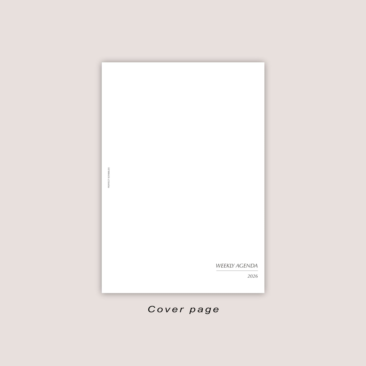 2026 DATED Minimal Weekly Planner Inserts | PRINTED