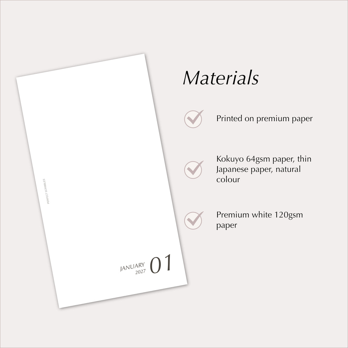 2027 Weekly Agenda Planner Inserts | Minimal Lined | Dated Ring Planner Refill