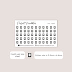 KINDLE tiny icon planner stickers | Minimal | Credit card size sheet