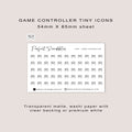 GAME CONTROLLER Tiny Icon Planner Stickers | Minimal | Credit card size sheet