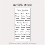 WEEKDAY Stickers – Black Script Planner Day Labels