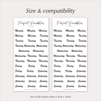 WEEKDAY Stickers – Black Script Planner Day Labels