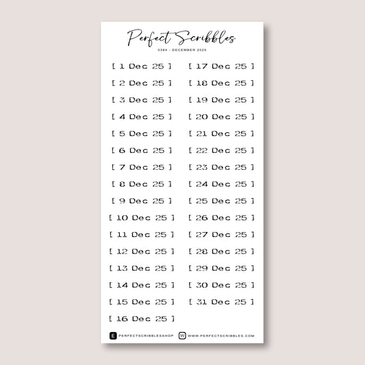 Stamp like 2025 Dated | Transparent Matte Planner Stickers