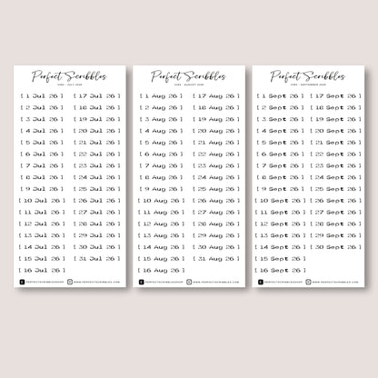 Stamp like 2026 Dated | Transparent Matte Planner Stickers