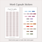 WORK Planner Stickers – Minimal Capsule Labels