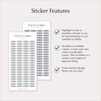 WORK Planner Stickers – Minimal Capsule Labels