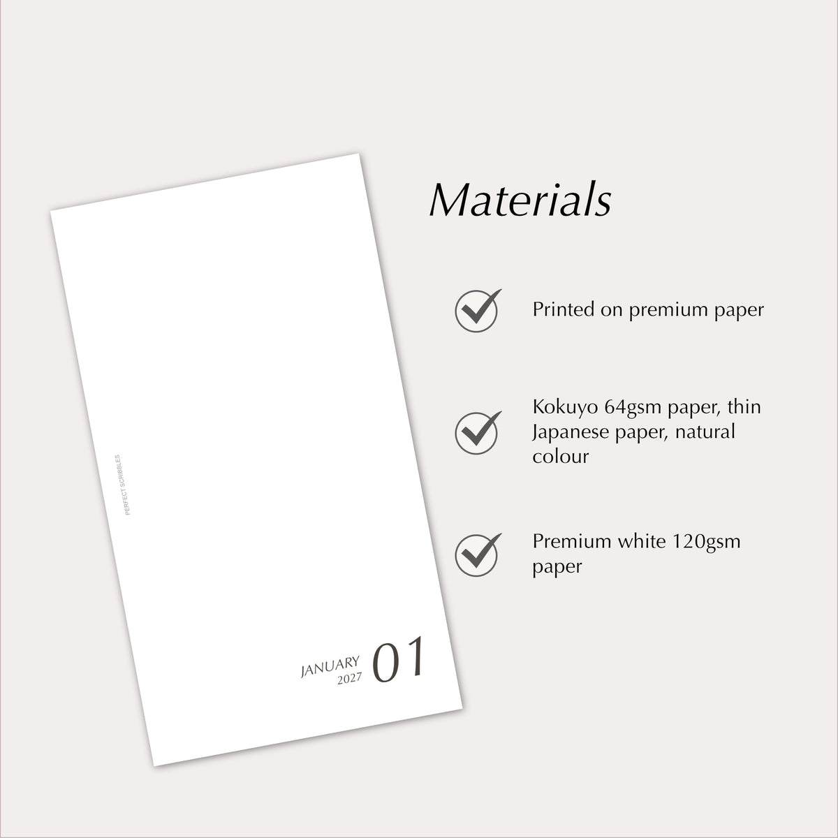 2027 Weekly Agenda Planner Inserts | Horizontal | Dated Ring Planner Refill