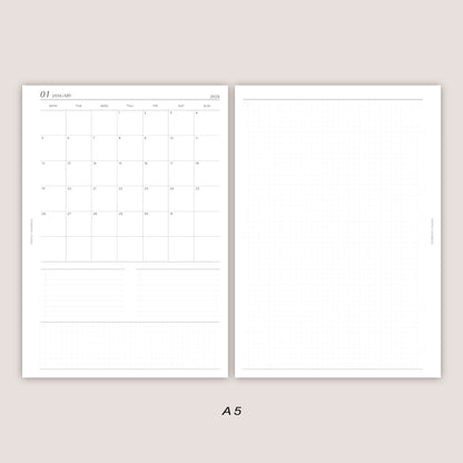 2026 DATED Monthly Planner Inserts | Month On ONE Page | PRINTED